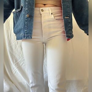 White Straight Leg Jeans